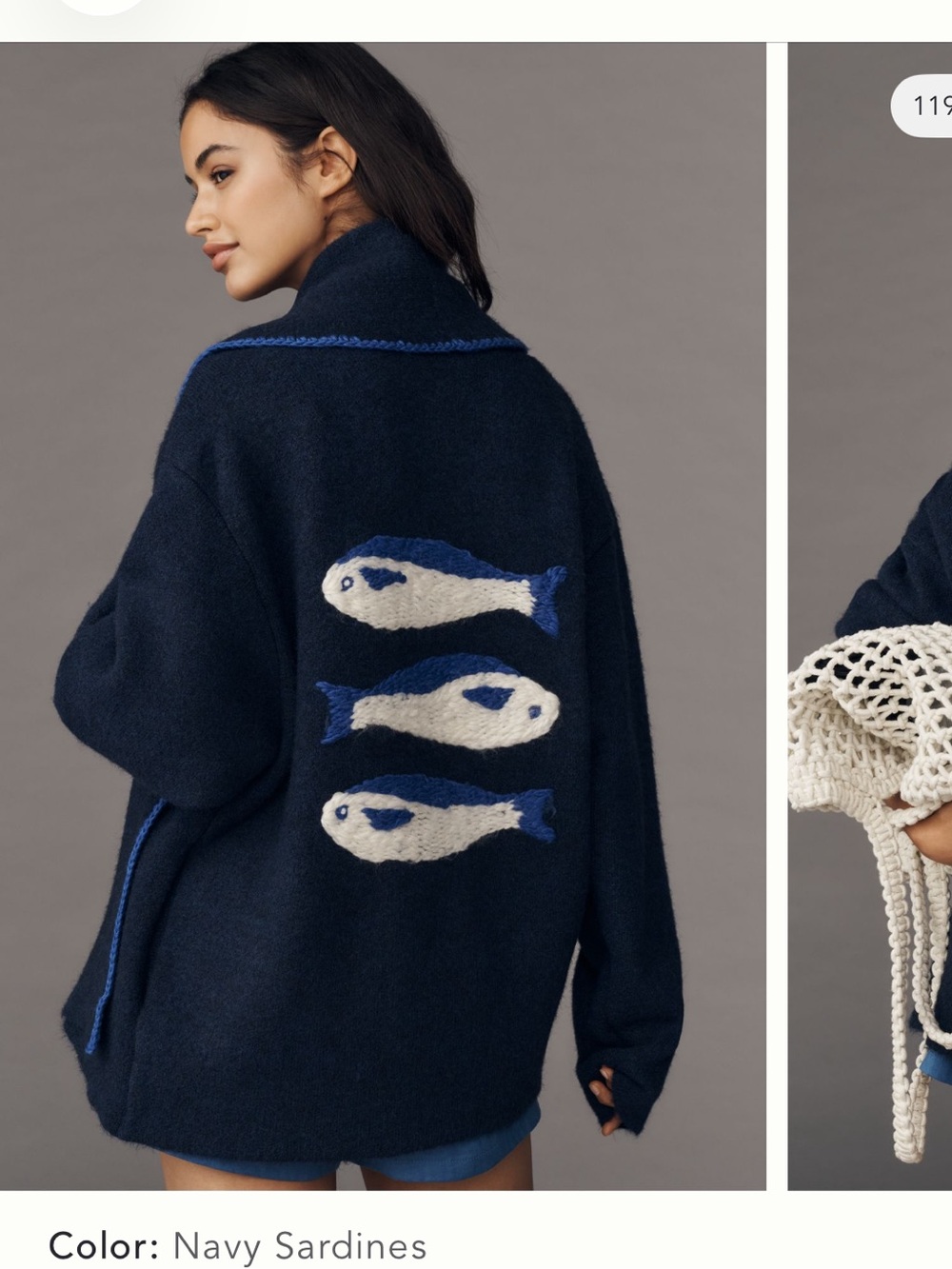 Anthropologie The Mariel 3D Icon Longline Cardigan Sweater NWT